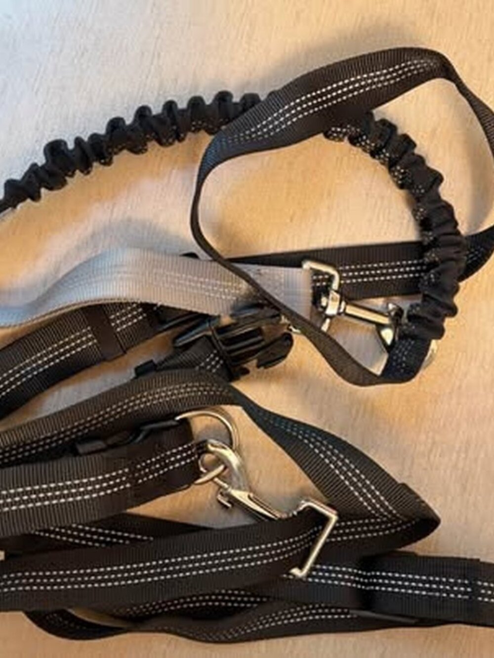 Hands-Free Bungee Dog Leash with Waist Belt